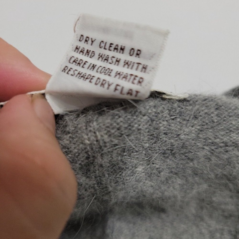 Jon Hatmaker Cardigan Mens Store Large Grey Lambswool Long Sleeve Sweater - Picture 4 of 12